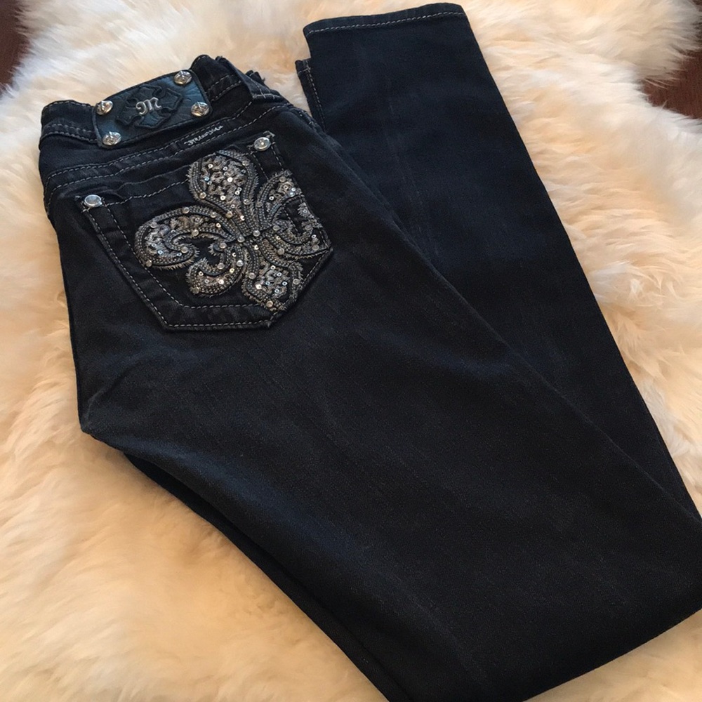 Miss Me Black Skinny Jeans 26